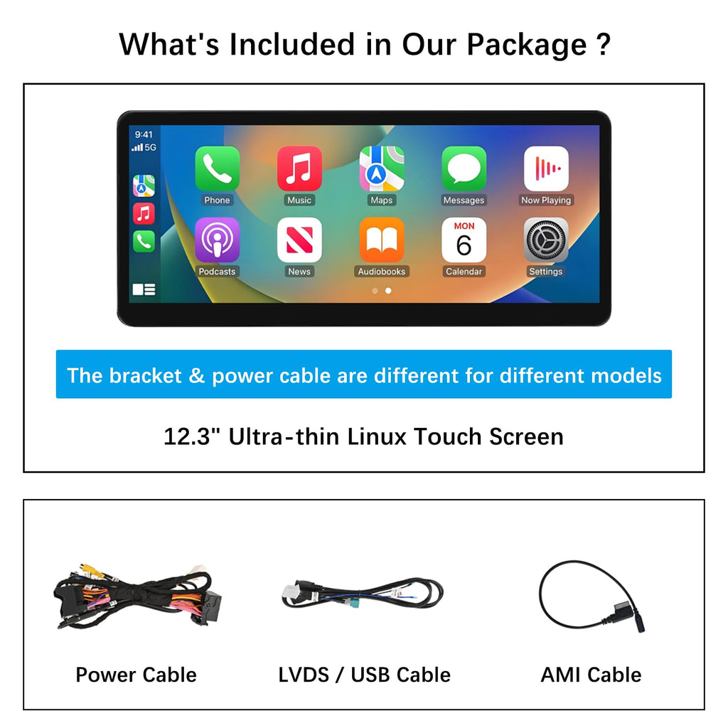 12.3" Wireless CarPlay Touchscreen for Mercedes-Benz GLA NTG 4.5