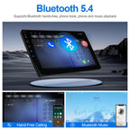 4+64G 10.1-inch Android 14 Car Stereo for Nissan Rogue X-Trail Qashqai 2014-2018 IPS Touchscreen Screen Car Radio with WiFi 6 Carplay & Android Auto Support Backup Camera GPS FM Navi Bluetooth 5.4 SWC