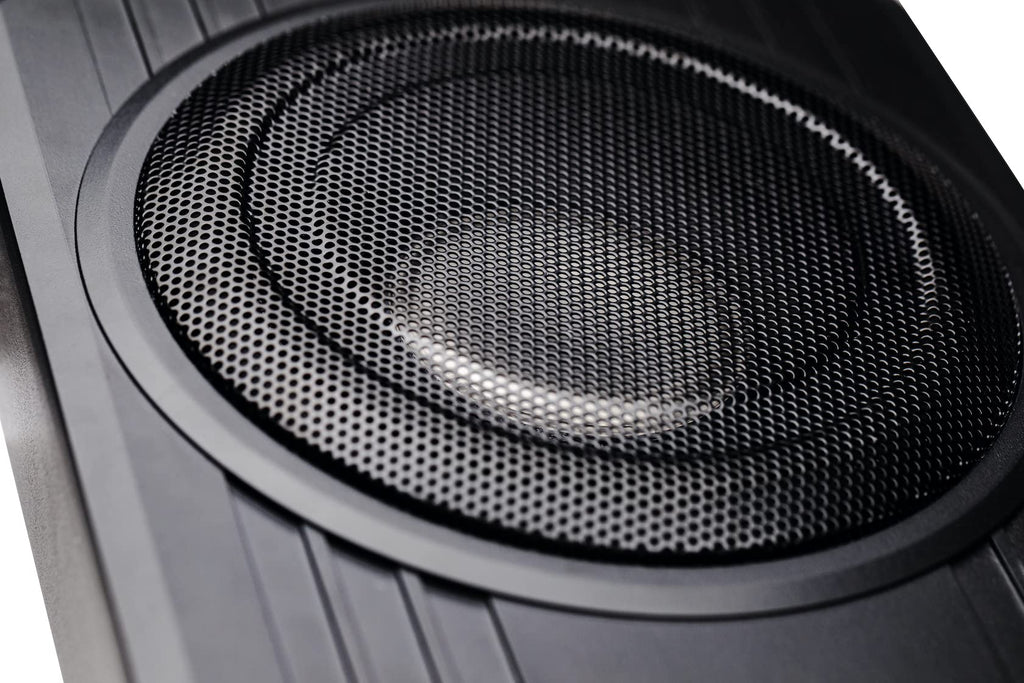 Hifonics Brutus BW-110A - 800 Watts Compact Amplified Under The Seat Car Truck Subwoofer Low Profile with Bass Remote, Great for Vehicles That Need Bass But Have Limited Space, Black