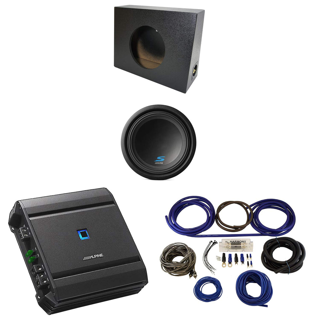 Alpine Type S 12 Inch Truck Sub Box S-W12D4 Rhino Coated Enclosure 2 Ohm
