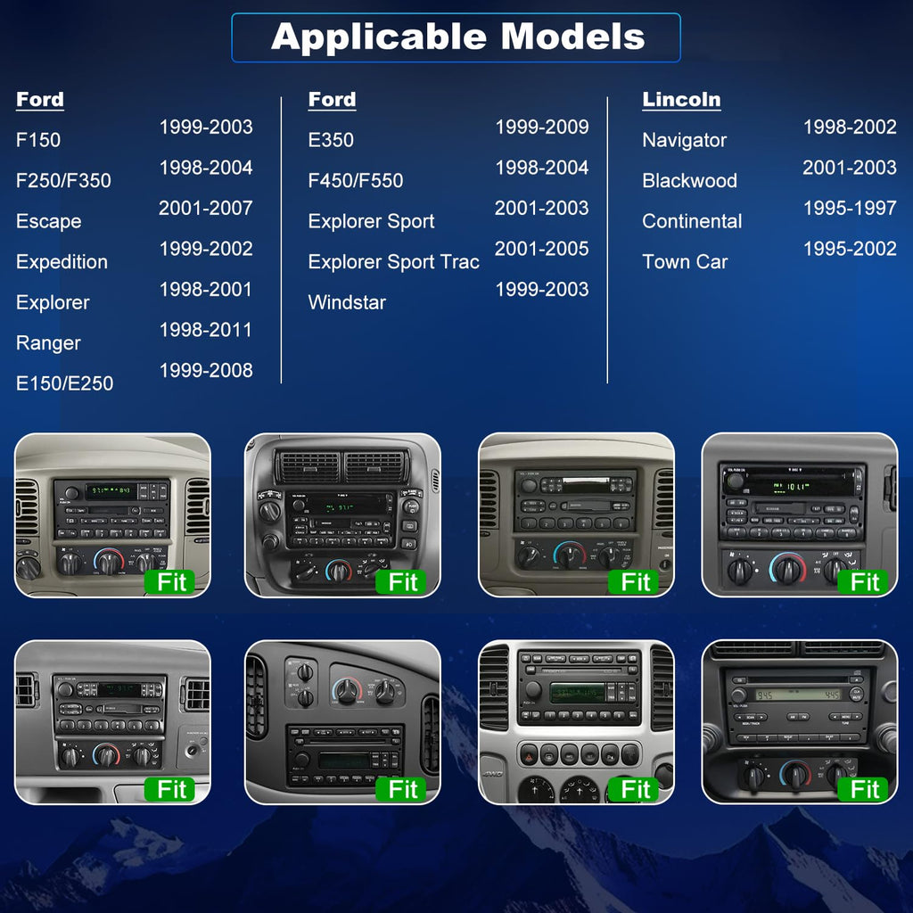 4Core 64G Car Radio for Ford F150 1999-2003, F250 F350 F450 F550 1998-2004