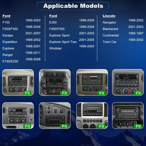 4Core 64G Car Radio for Ford F150 1999-2003, F250 F350 F450 F550 1998-2004