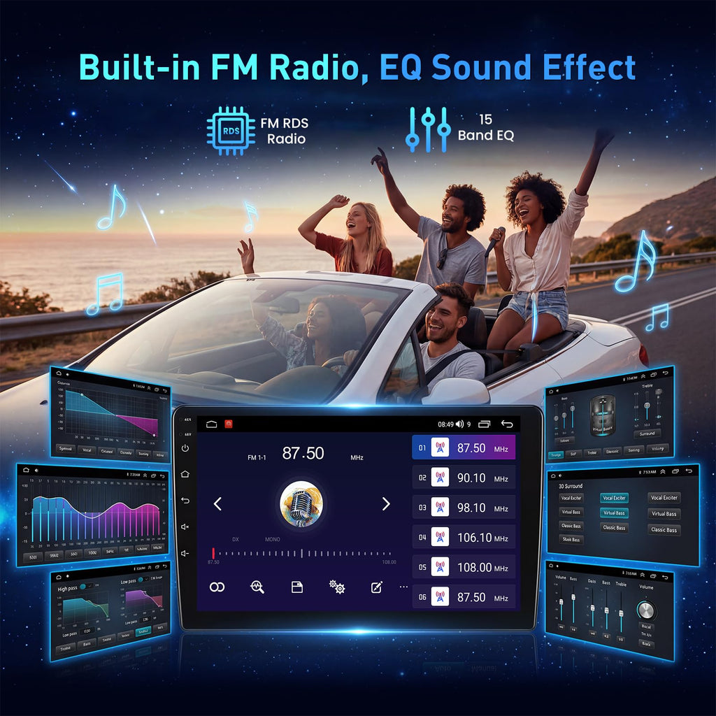 Upgrade 8Core 4G+64G Car Radio Stereo for Honda CRV 2007-2011: 1080P Backup Camera SWC Android 15 9" 1280 * 800 HD Touch Screen Wireless Carplay Android Auto 5G WiFi Bluetooth 5.0 AM FM GPS