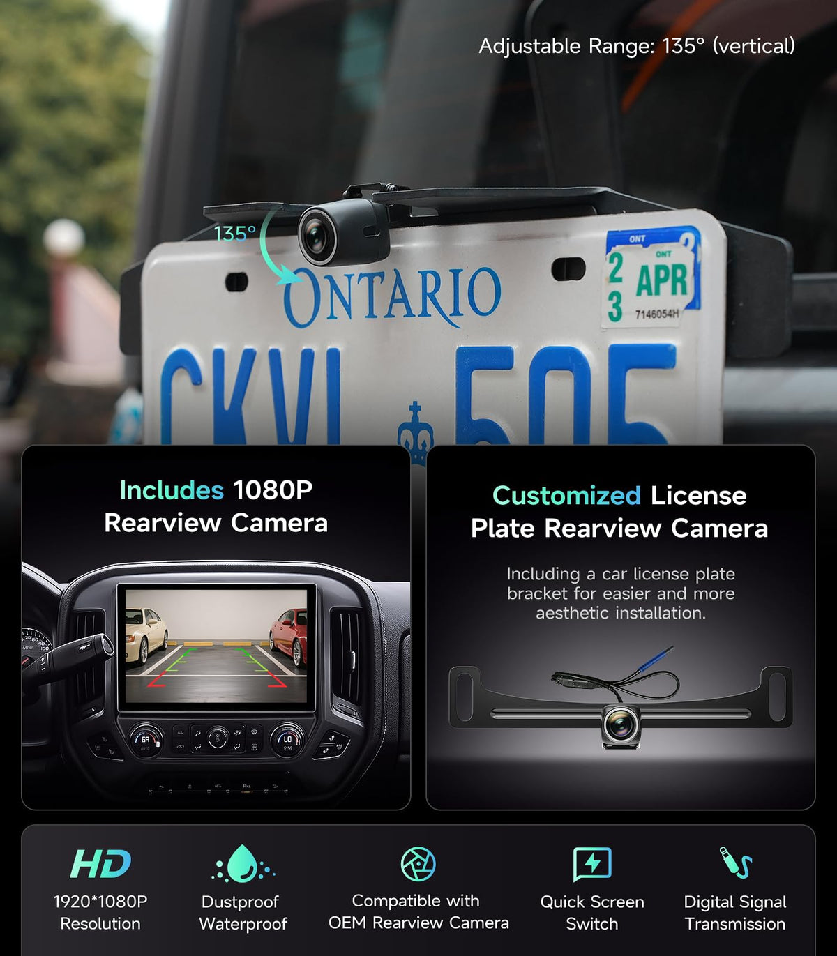 Car Radio for Chevy Silverado GMC Sierra 2014-2018, CarPlay Android Auto