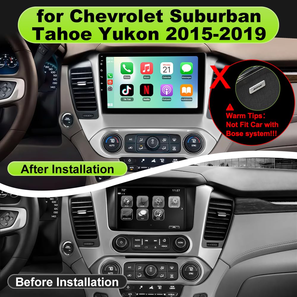 10.1 inch Car Radio for Chevy Suburban Tahoe 2015-2019 (2GB+64GB)