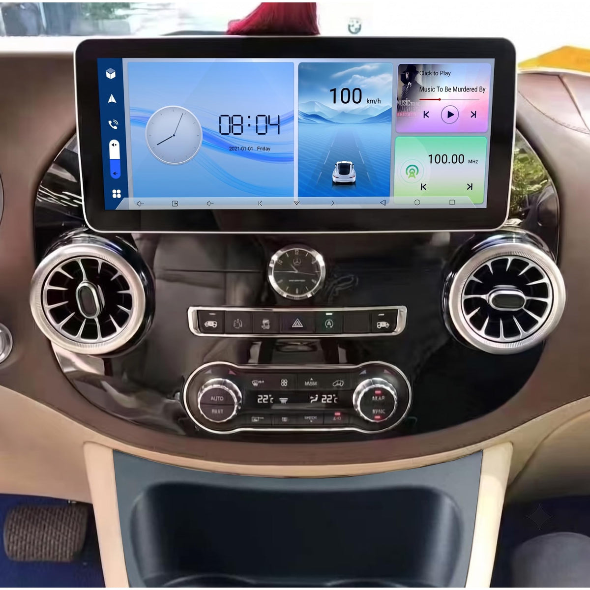 12.3" Car Stereo for Mercedes Benz Vito Metris W447 (2015-2020), Android Car Radio with Wireless CarPlay, Android Auto, GPS Navigation, Bluetooth (8GB+128GB)