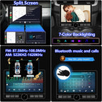 10.6" Double Din Car Radio with Wireless CarPlay & Android Auto