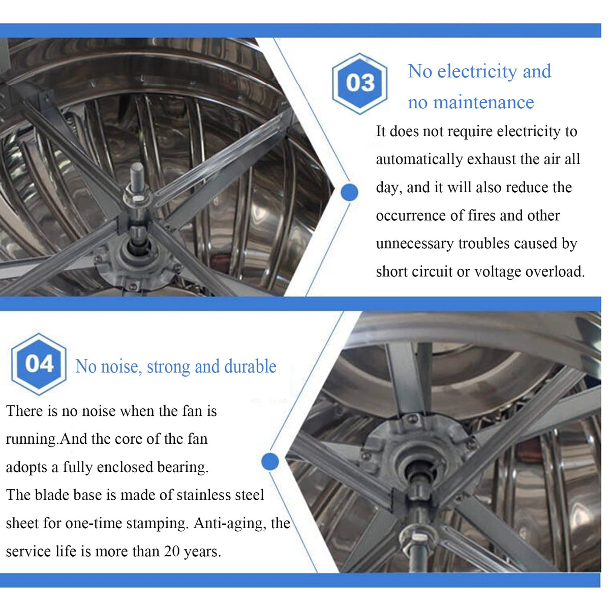 Stainless Steel Spinner,Chimney Spinner Cowl,Anti Downdraught Chimney Cowl with Rotating Cap Ventilation,Cowl Cap with Claw Base Energy Saving,Turbine Ventilator,450mm