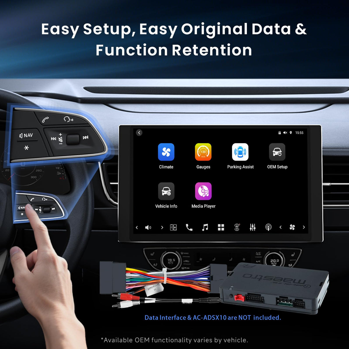X10 12.5" QLED Android Car Stereo, 8GB+128GB, Wireless CarPlay&Android Auto