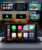 6GB+128GB 8-Core Car Radio for Toyota Highlander 2014–2019, 10.2" QLED Wireless CarPlay Stereo, Android 13, Android Auto, JBL Amp, Backup Camera, SWC, 48EQ DSP, 4G LTE