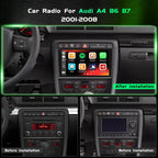 Android 15 Car Stereo for Audi A4 B6 B7 2001-2008 9" in-Cell Touchscreen