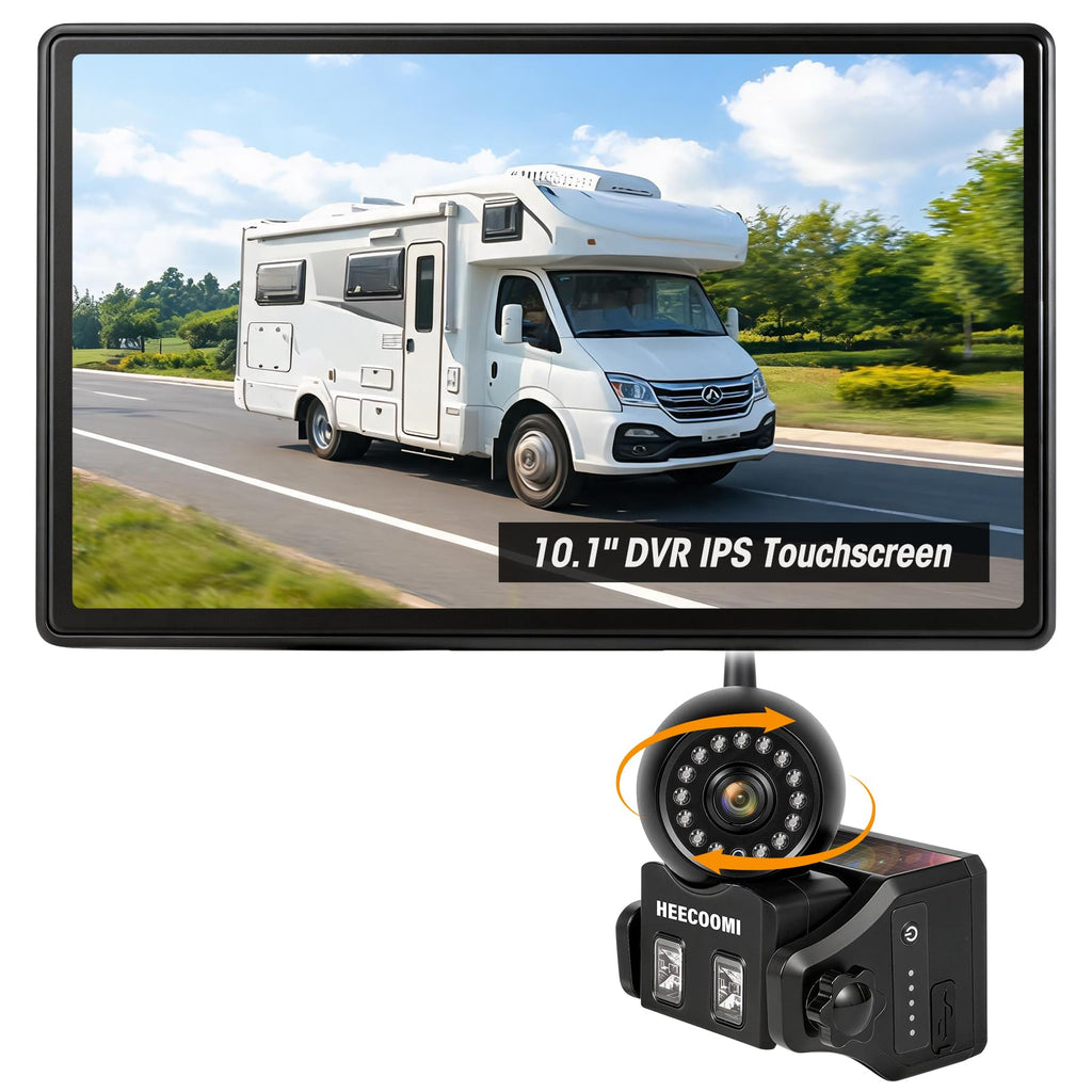 360° Adjustable Magnetic Solar Wireless Backup Camera System – 7" 1080P Touchscreen, DVR Recording, IP69K Waterproof, Auto-Sleep & Night Vision for RV, Truck, Trailer, SUV & Camper, ART2