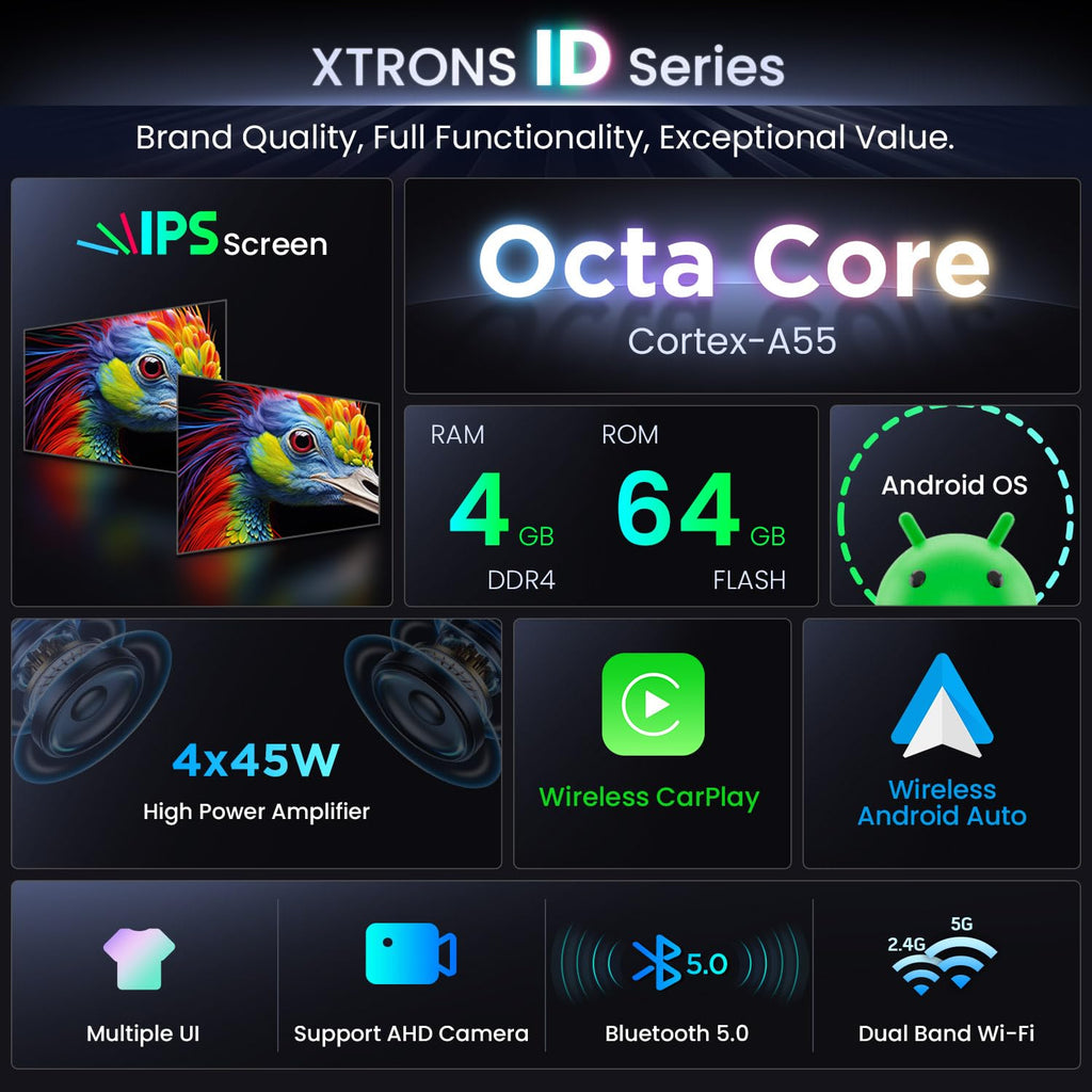 XTRONS Android Car Stereo for Nissan Altima/Teana 2013-2018, 9” IPS Touchscreen Head Unit with GPS Navigation, Built-in DSP, Bluetooth, Wireless CarPlay & Android Auto, 4GB RAM + 64GB Storage