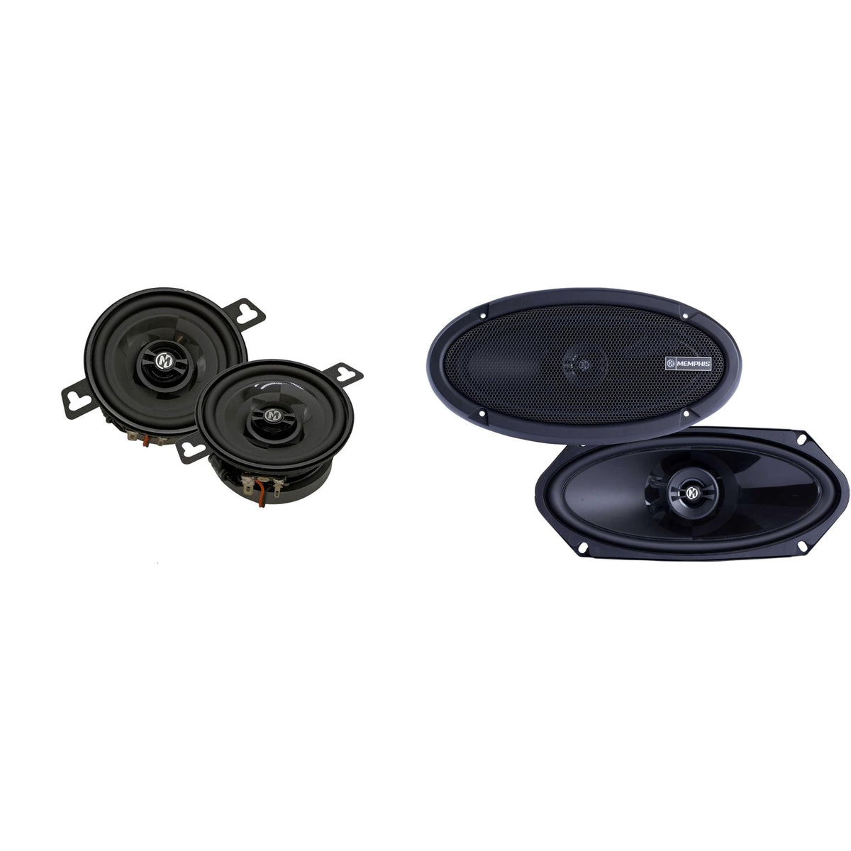 Memphis PRXP3 3.5" 2-Way with Point Source Tweeter and PRX410 Power Reference Series 4x10 2-Way Coaxial Speakers - Pair