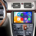 9 Inch Touch Screen Car Radio for Volvo S80 2004-2008 with Android Auto CarPlay, Android 13.0 Double Din Car Audio Multimedia Receiver with GPS ＆ Backup Camera Bluetooth 4+64G