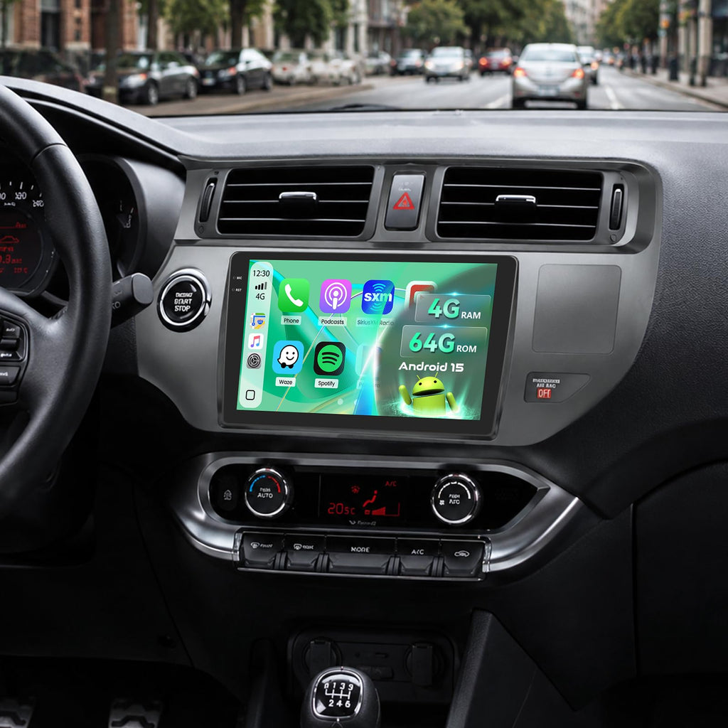 [4+128GB] Android Car Radio for Kia Rio 2011-2014 CarPlay Android Auto