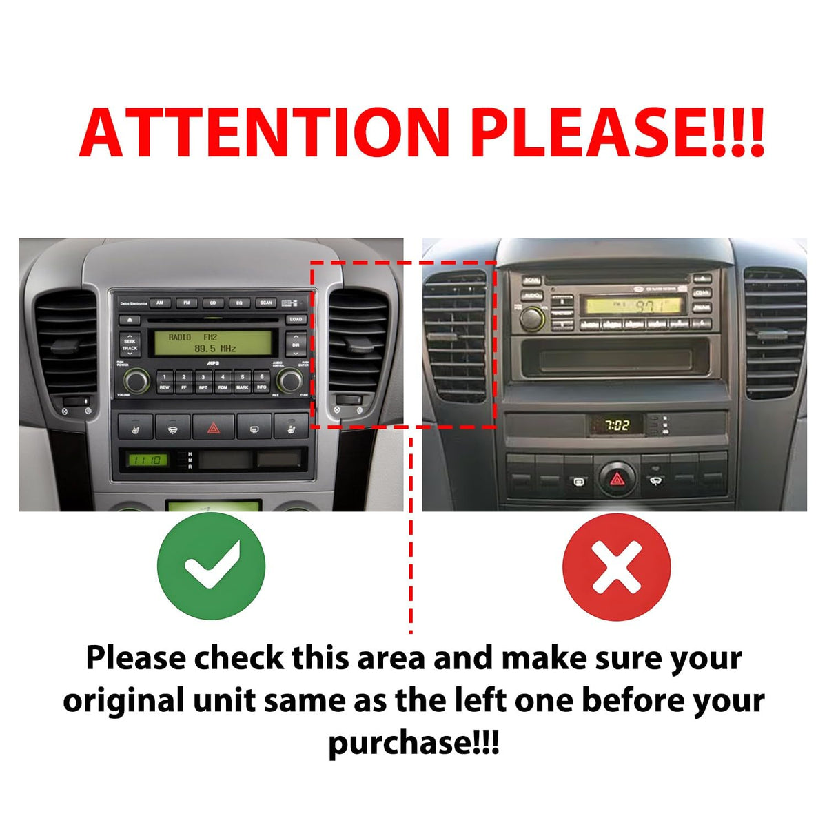 for Kia Sorento 2003-2009 Car CarPlay Android Auto Navigation Stereo GPS Radio Reverse Camera Display 9" IPS Touchscreen Headunit Tablet Pad Media Player, if Applicable Quad Core 4G+64G