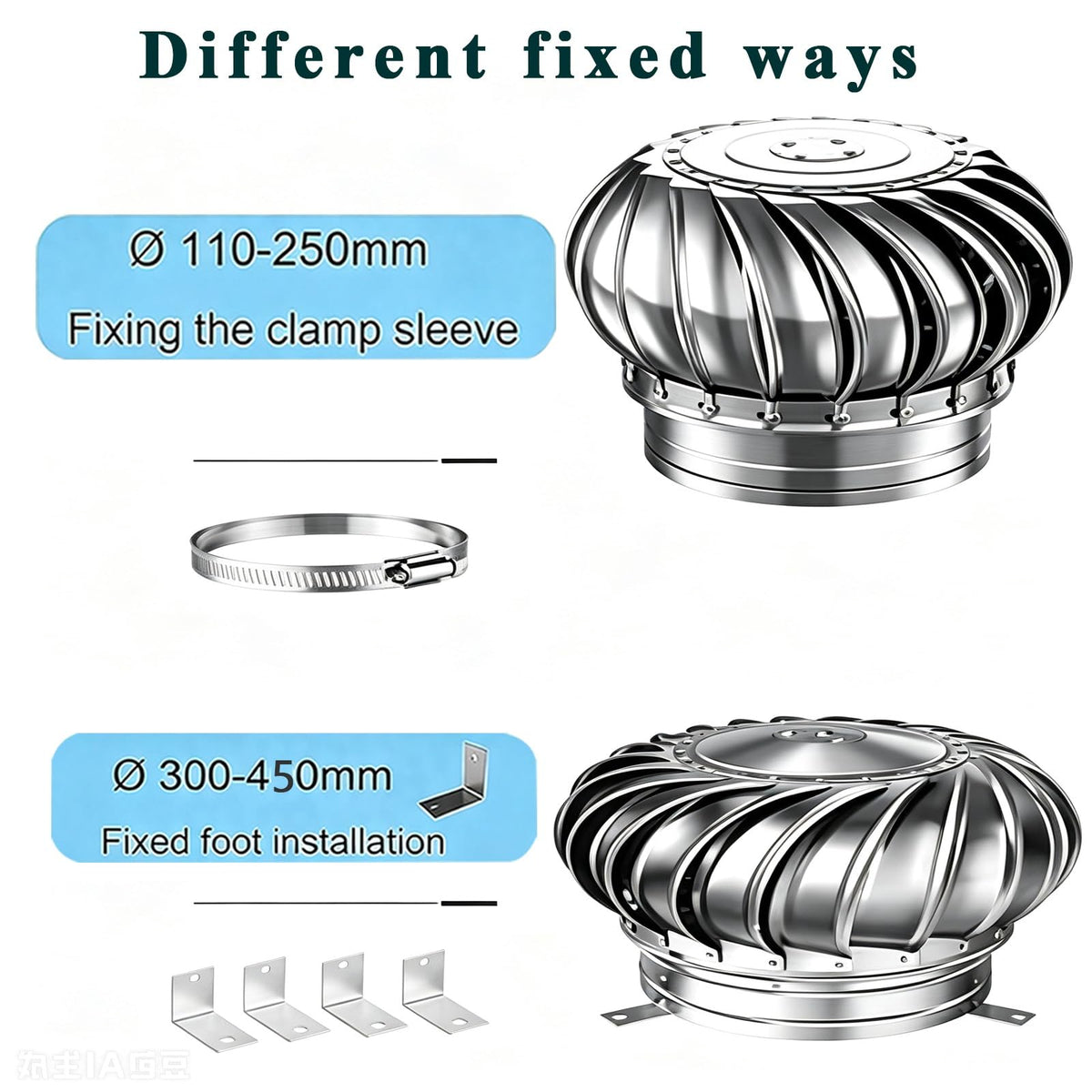 Wind Ventilator Ball Spiral Turbines Vent, Air Vent Outlet Comes