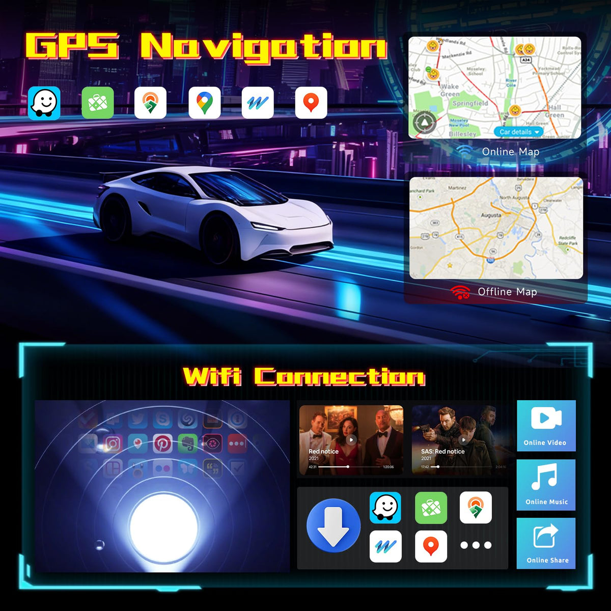 8 Core 6G+128G 9 Inch 1280 * 720P IPS Car Radio for Toyota Camry 2006-2011