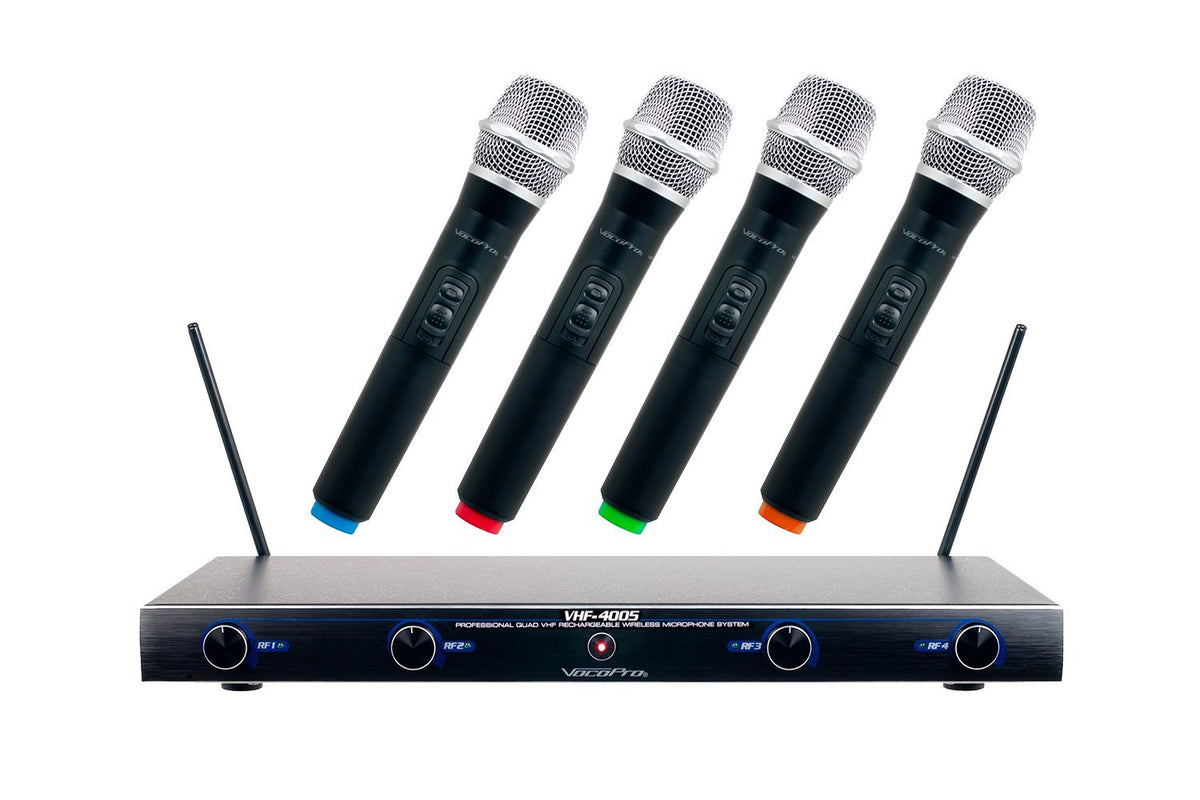 VocoPro VHF40052 Rechargeable VHF Wireless Mic Satellite Radio, Black