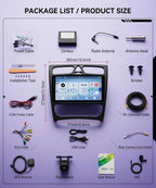 Rimoody 4G+128G Android Car Stereo for Mercedes Benz C Class W203 C200