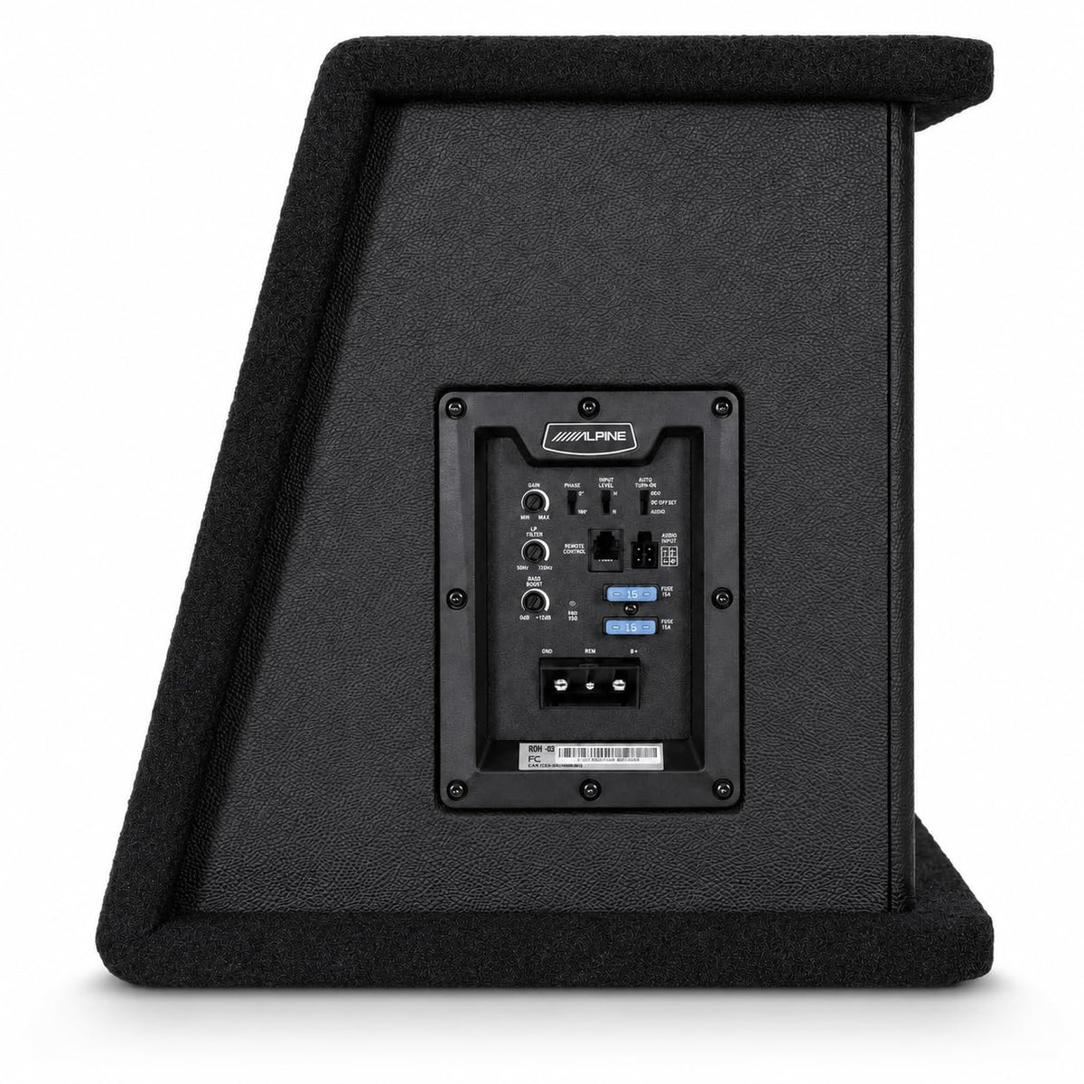 Alpine PWE-SB10, PWE 10" Single Powered Wedge Subwoofer Enclosure - 450W