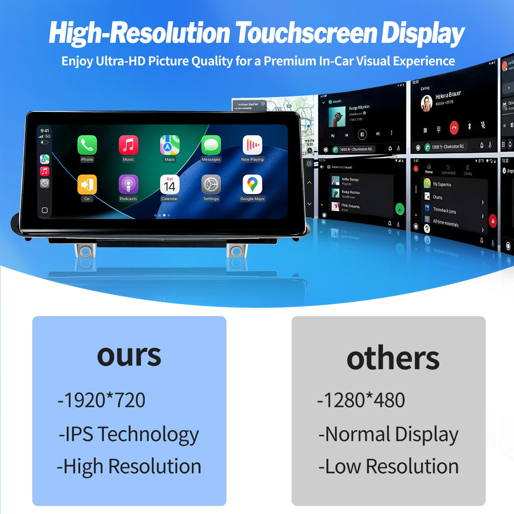 Wireless CarPlay Andriod Auto TouchScreen for BMW X5 X6 F15 F16 2014-2016