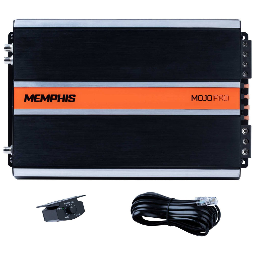 Memphis MJMEFORD8D1V2 Ported Enclosure with Two 8" MOJO subwoofers Compatible with Select 2009-up Ford Trucks with MJP1500.1 Monoblock Amplifier and Amp Wiring Kit
