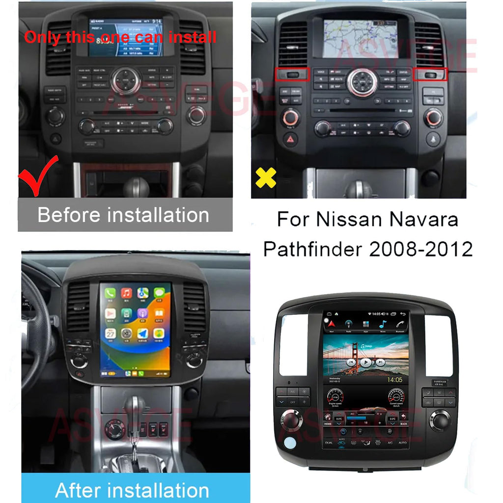 ASVEGE 12.1" Android Touchscreen Radio for Nissan Pathfinder R51 2008-2012