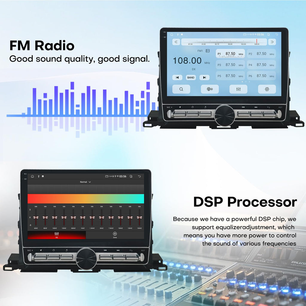 Car Radio for Toyota Highlander 2014 2015 2016 2017 2018 2019 Upgrade