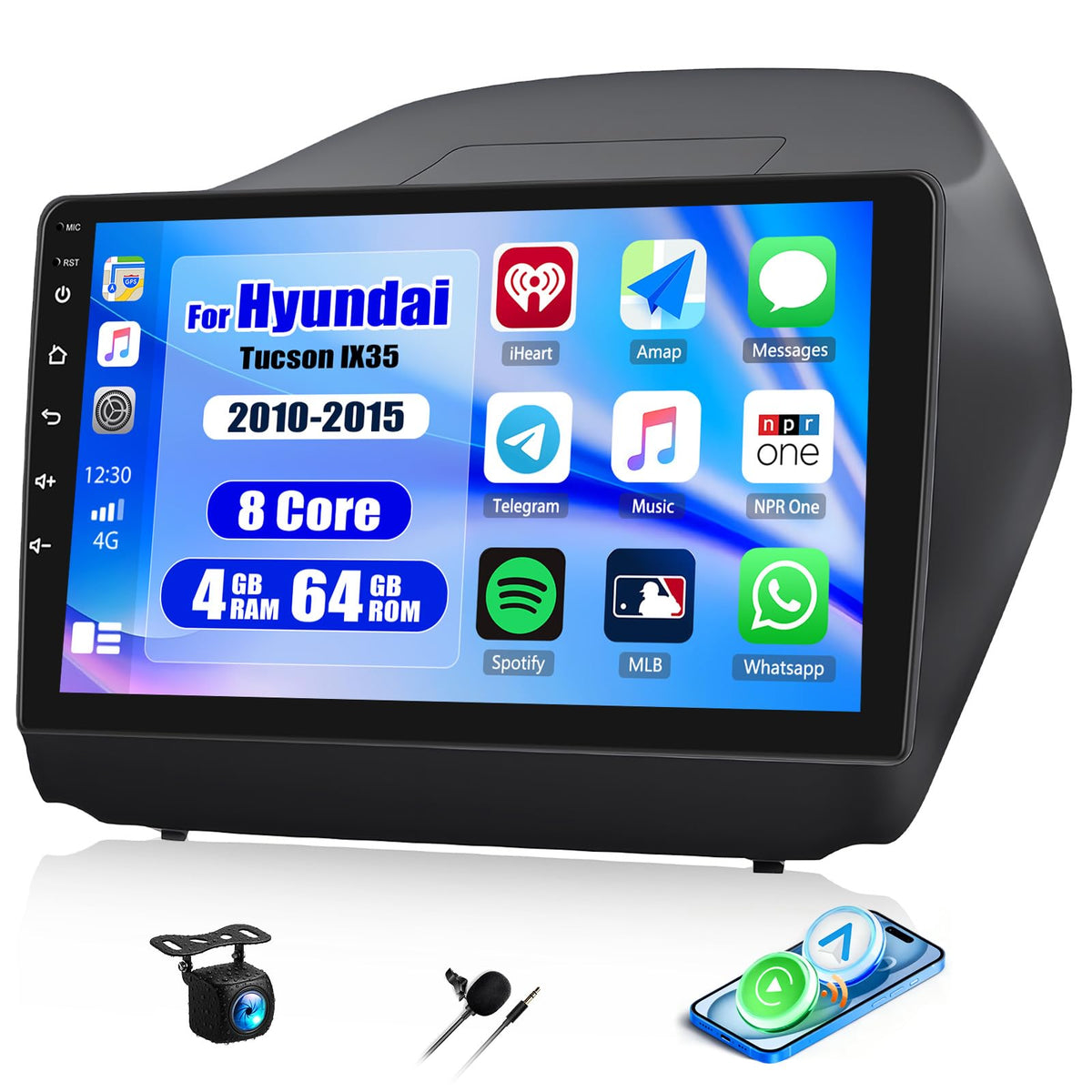6G+128G 8 Core for Hyundai Tucson IX35 2010-2015 Android Car Stereo Carplay