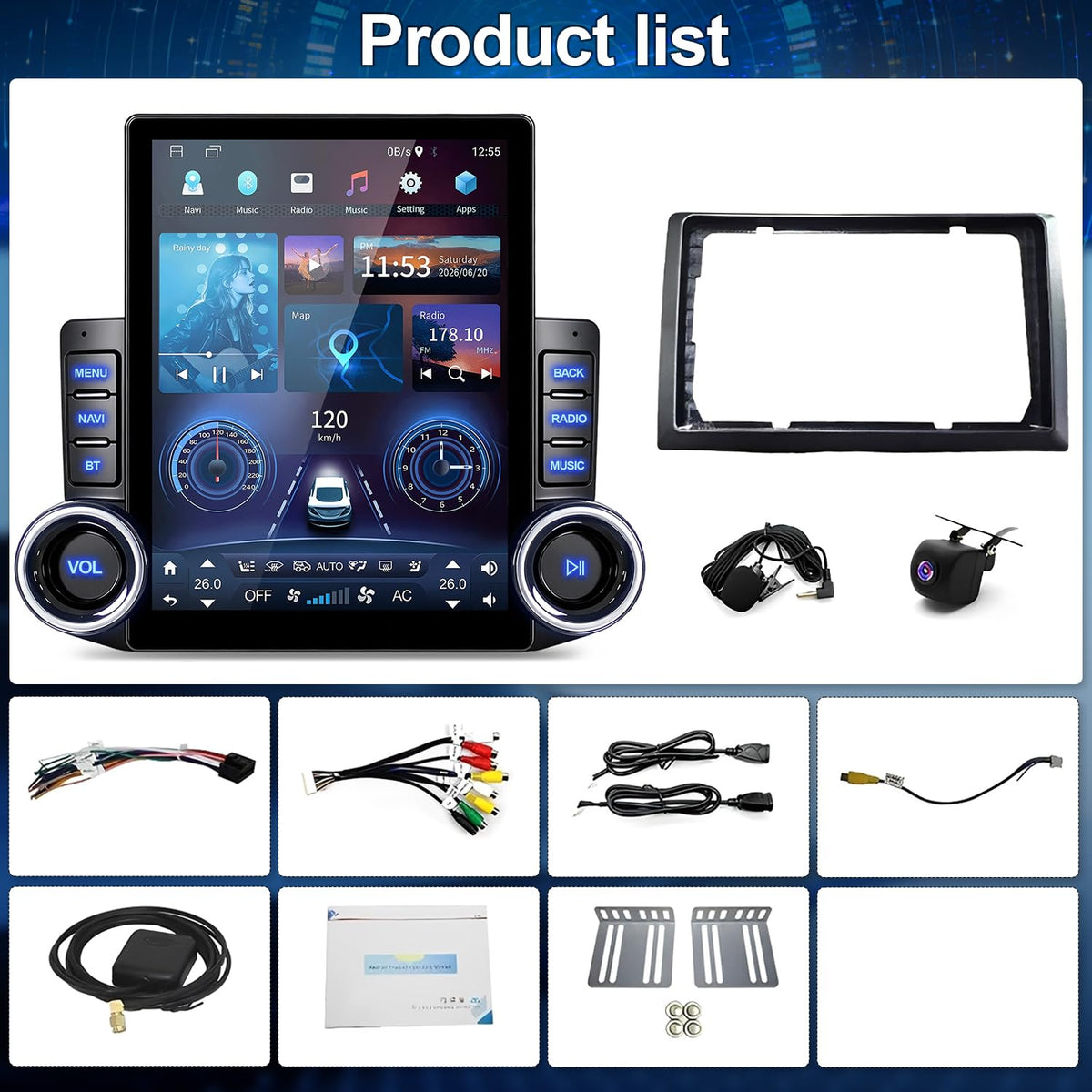 4+64G 9.7inch Android Car Radio for Chevy Tahoe/Suburban 2003–2006 Stereo