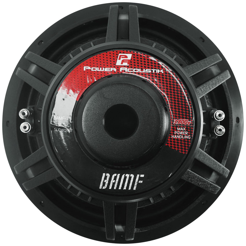 Audiosavings Bundle: (2) BAMF-154 15" Subwoofers, 3800W Peak Power, Dual Voice Coil 4-Ohm Configuration, High-Performance Bass for Custom Car Audio Systems (2 Items)
