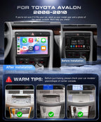 4G+64G Android 15 Car Radio for Toyota Avalon 2006-2010