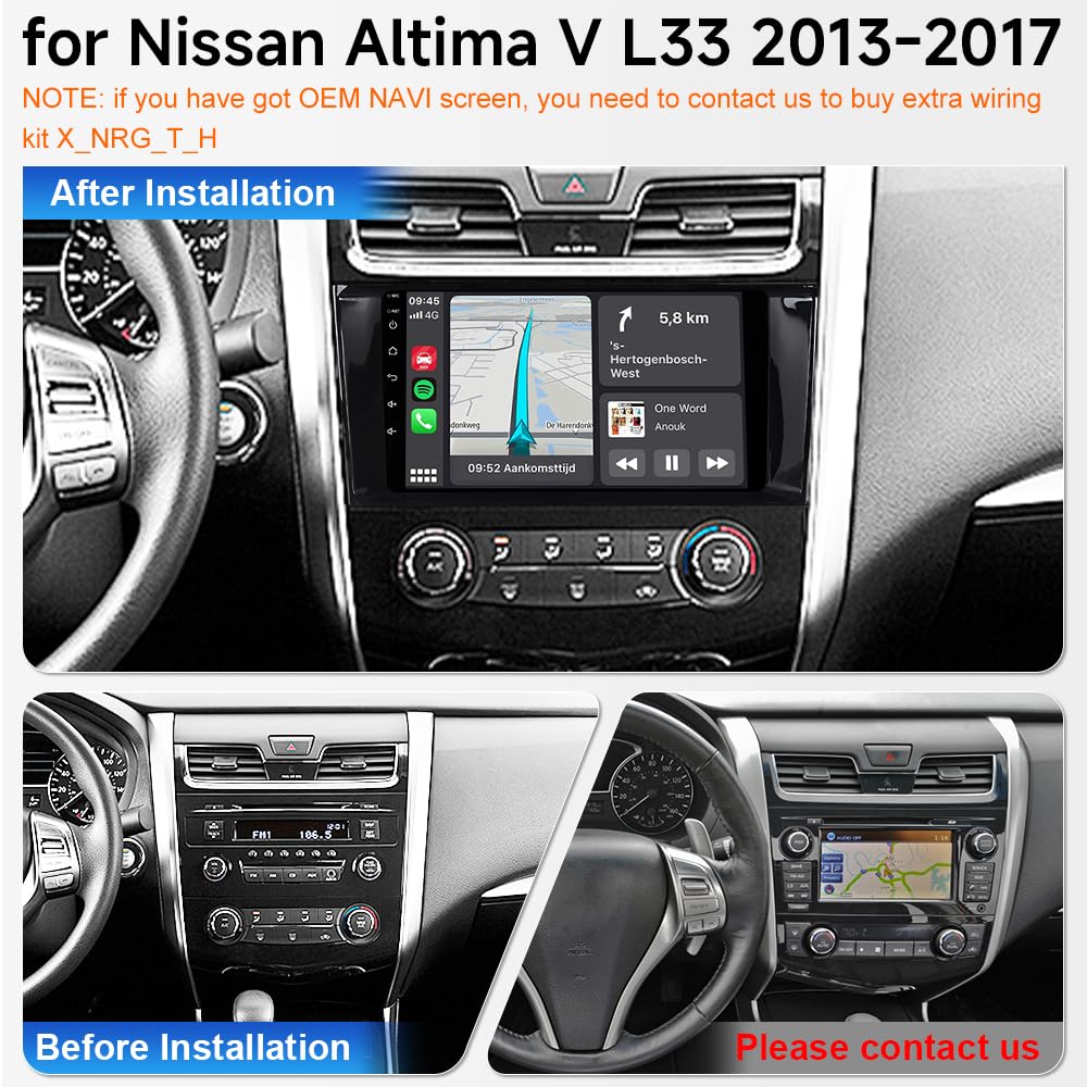 Car Stereo for Nissan Altima V L33 2013-2017, Wireless CarPlay Android Auto