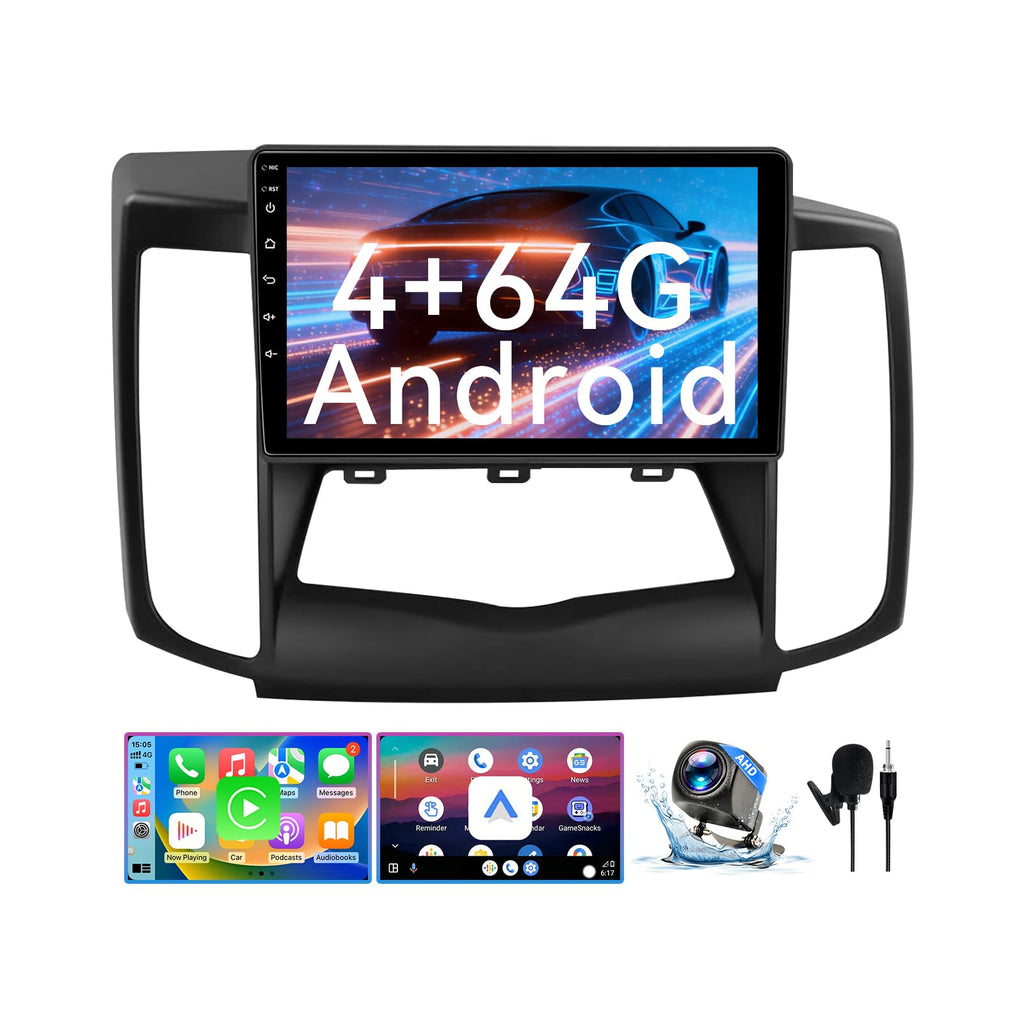 Android 14 Car Radio Compatible with Nissan Maxima 2009-2014.9" Touch Screen Car Stereo with Wireless Carplay Android Auto,Multimedia Receiver with GPS Bluetooth ＆ Backup Camera