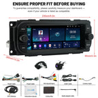 Android 14 Car Radio for Jeep Liberty KJ 2002-2007 with Wireless CarPlay and Android Auto, 6.86 Inch Touch Screen Double Din Car Stereo Head Unit w/GPS Bluetooth WiFi FM RDS SWC Backup Camera, 2+32G