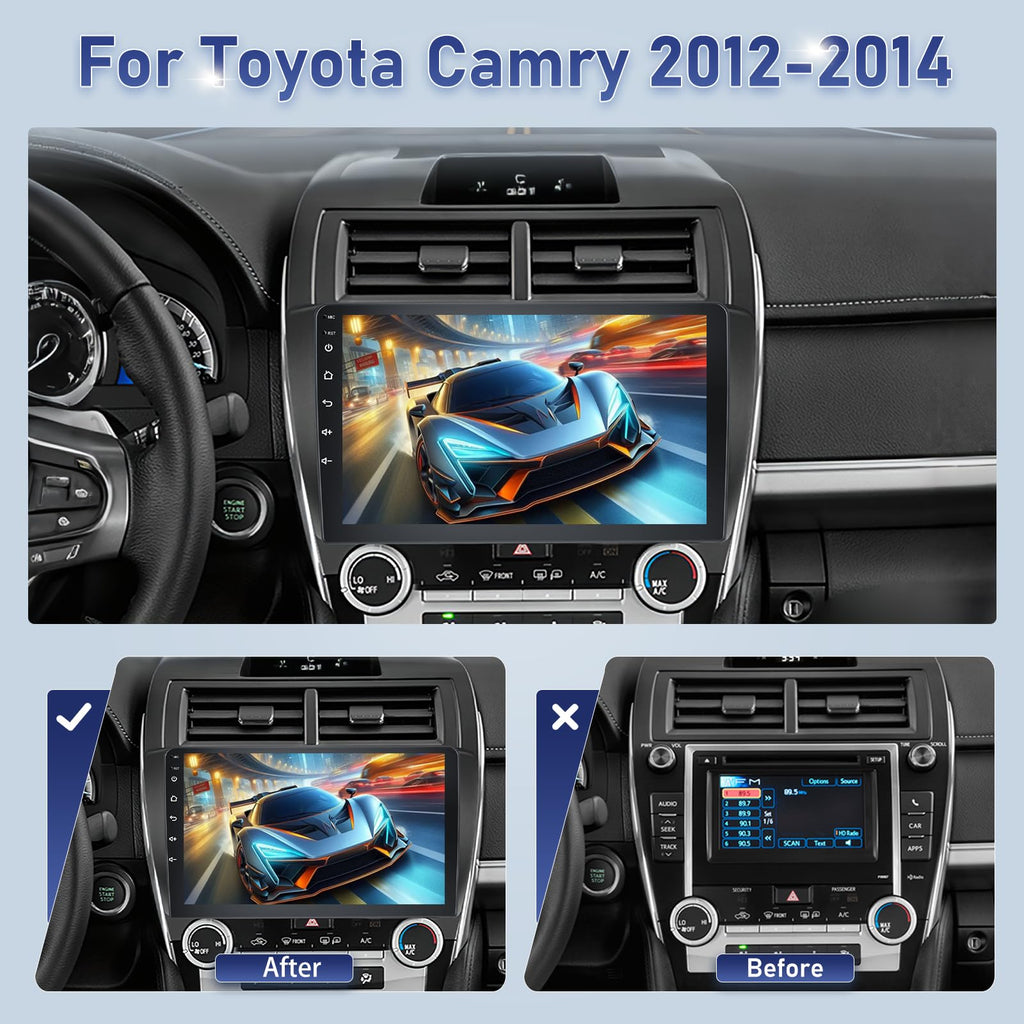 [Upgrade 4 Core 64G] Volxcereo Car Radio for Toyota Camry 2012 2013 2014