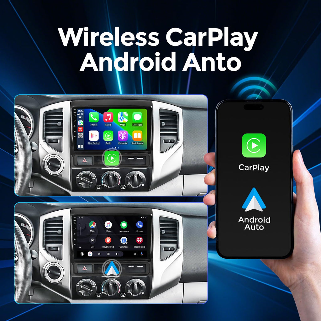 4+32GB 8 Core 1280x720 Car Radio Stereo for Toyota Tacoma 2005-2015 Android 14 Upgrade Head Unit with Wireless/Wired Carplay&Android Auto/GPS Navi/5G WiFi, for JBL & No JBL
