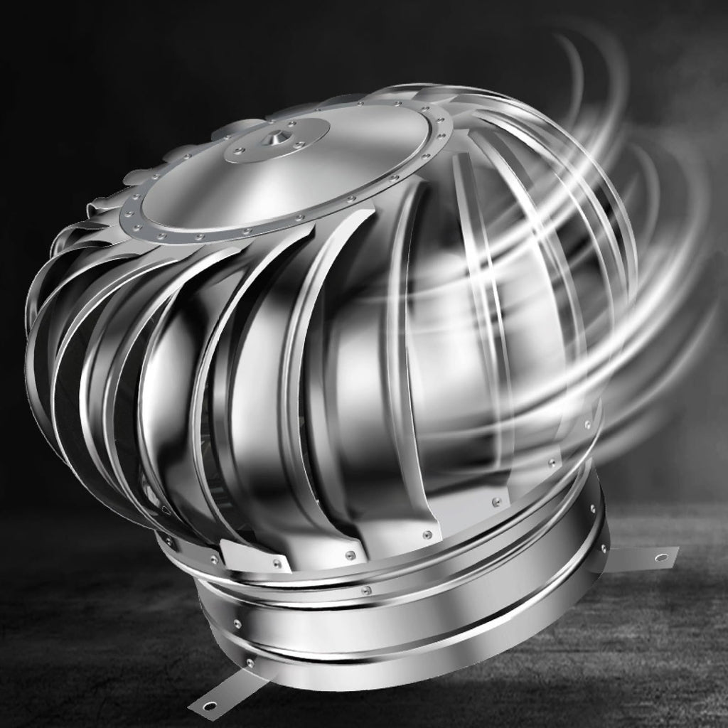Roof Turbine Ventilator,4 6 8 10 12 16 20 30 Inchchimney Cowl,Wind Rotating Turbine Cap Vent Suitable for Ducts,Factories,Farms,Houses,Canopy Roof Ventilation Equipment,Silent Work