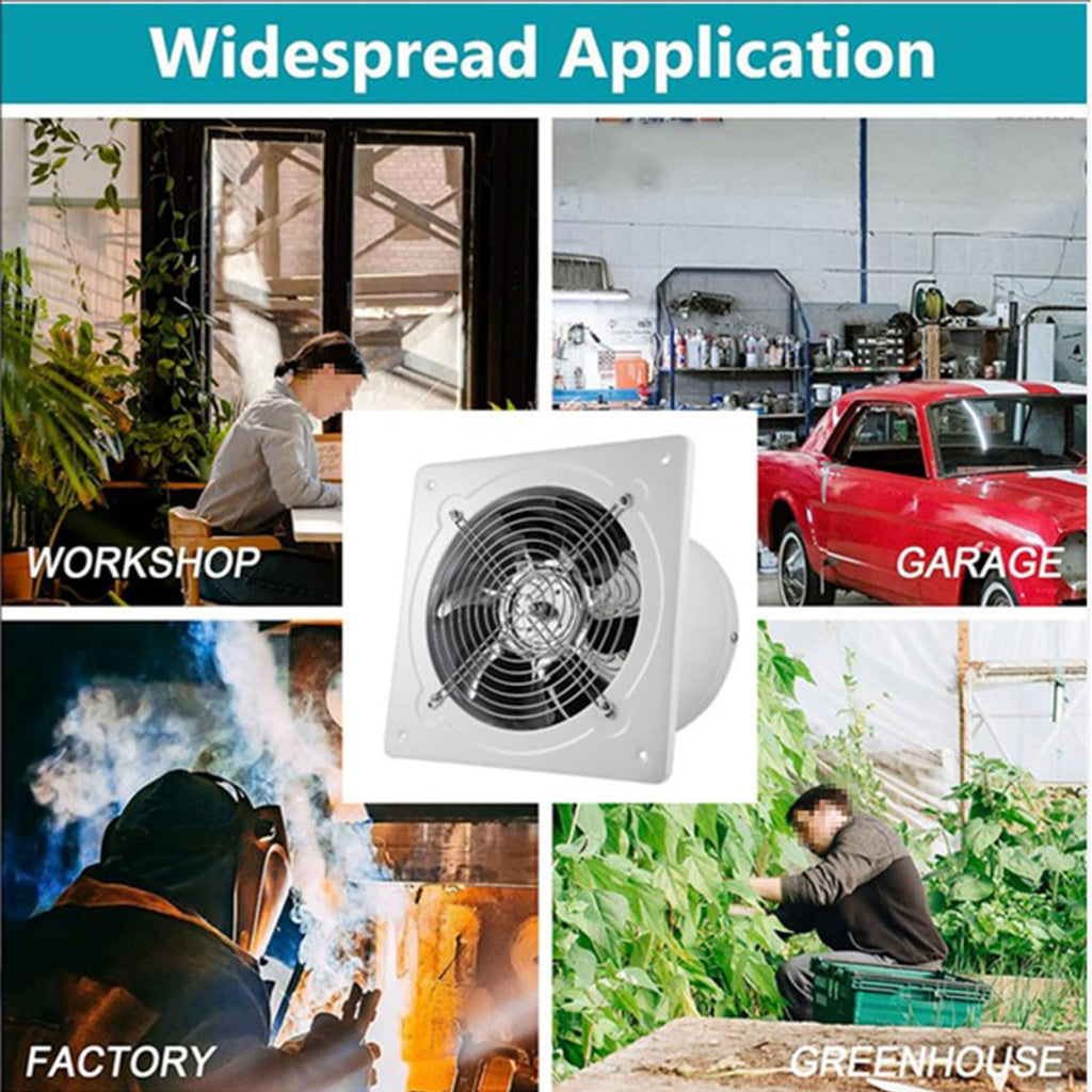 10 inch, High Speed Explosion Proof Industrial Axial Flow Blower 6/8/10 Inch Water Proof Basement Exhaust Fan Low Noise HVAC Ventilation Fan for Factory, Attic 120W