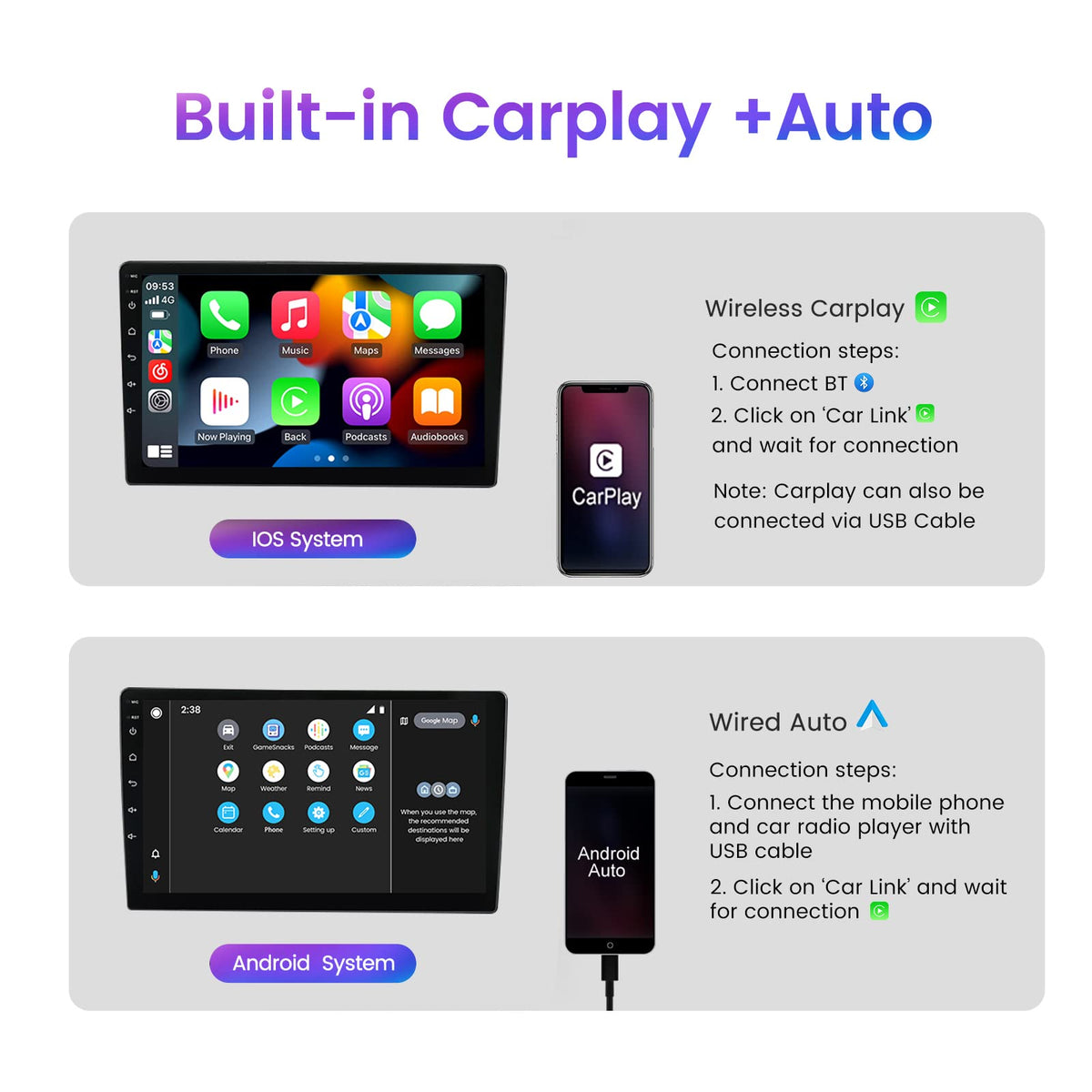 9" Car Radio Stereo for Toyota Land Cruiser LC 70 Series 2007-2020 Dash Kit, 4+64GB 8-Core Android11 GPS Navigation Multimedia Player with Car-Play Android Auto