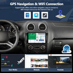 4G+128G Car Radio Stereo for Mercedes Benz ML GL Class W164 X164 ML350 GL450 2005-2011, Wireless CarPlay Android Auto 9” in-Cell 1280*720 Touch Screen Head Unit with GPS WIFI Bluetooth Backup Camera