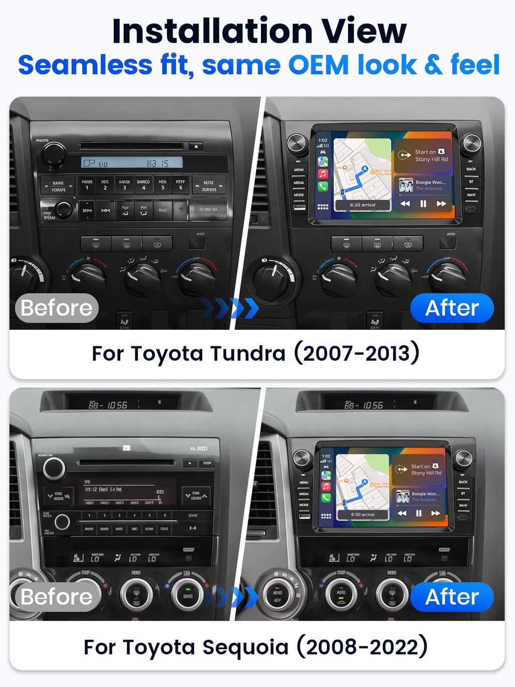 9" Car Stereo for Toyota Tundra 2007-2013 Sequoia 2008-2022