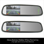 Master Tailgaters 10.5" OEM Rear View Mirror with 4.3" LCD Screen + OnStar Buttons for Existing Wiring | Rearview Universal Fit | Auto Adjusting Brightness LCD | Anti Glare | Full Mirror Replacement