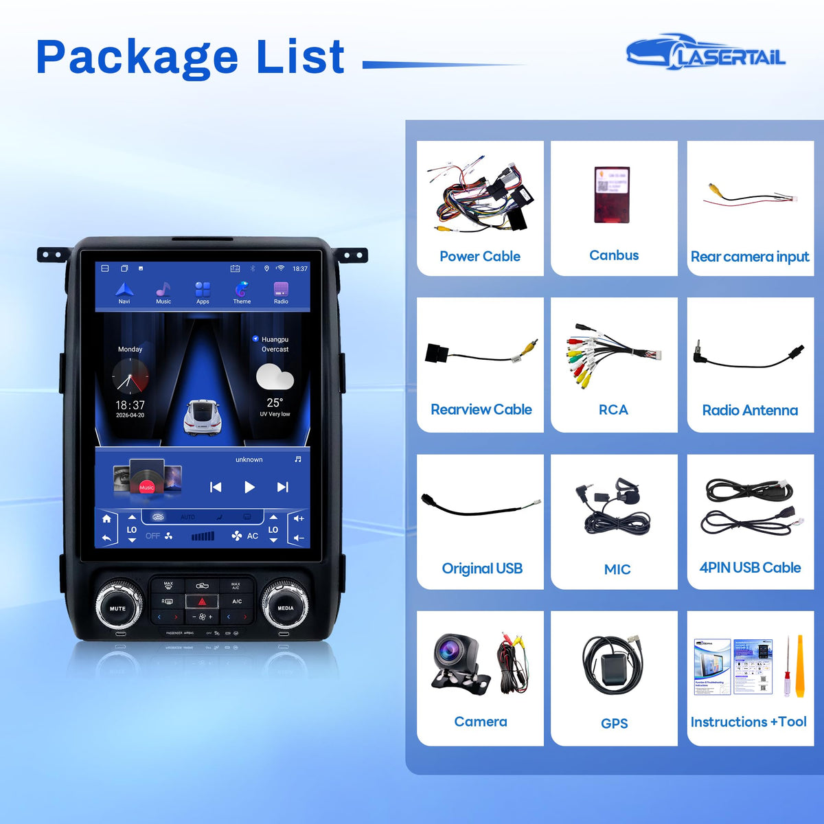 8Core 4+64G Radio for Ford F150 2013 2014 w/Carplay Android Auto