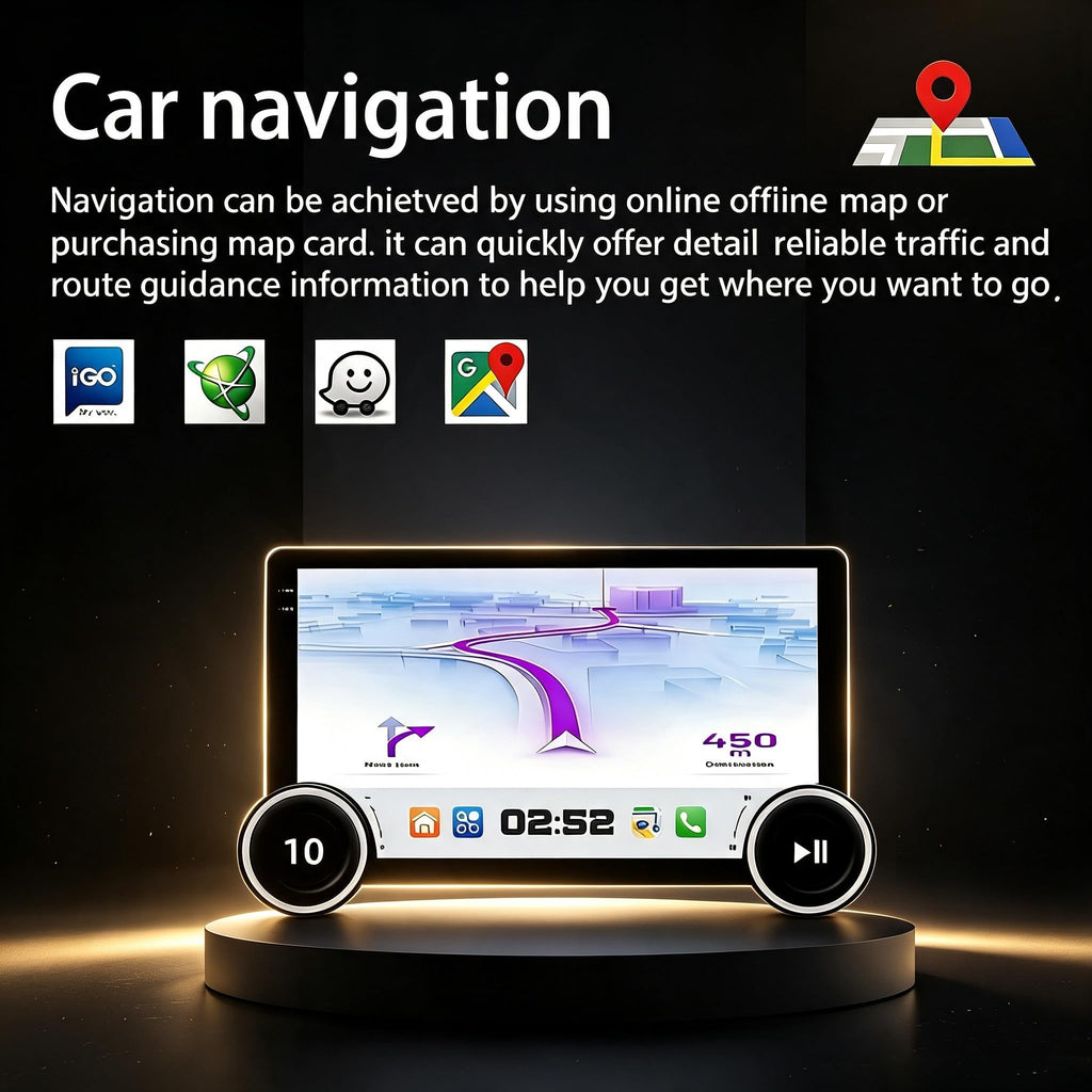 10-inch Dual-Knob Android Touchscreen Car Radio Stereo for Chevrolet Chevy Cruze 2009-2015, Wireless CarPlay, Android Auto, Bluetooth, Mirror Link, GPS Navigation, Wi-Fi, FM, Backup Camera, SWC 2+64G