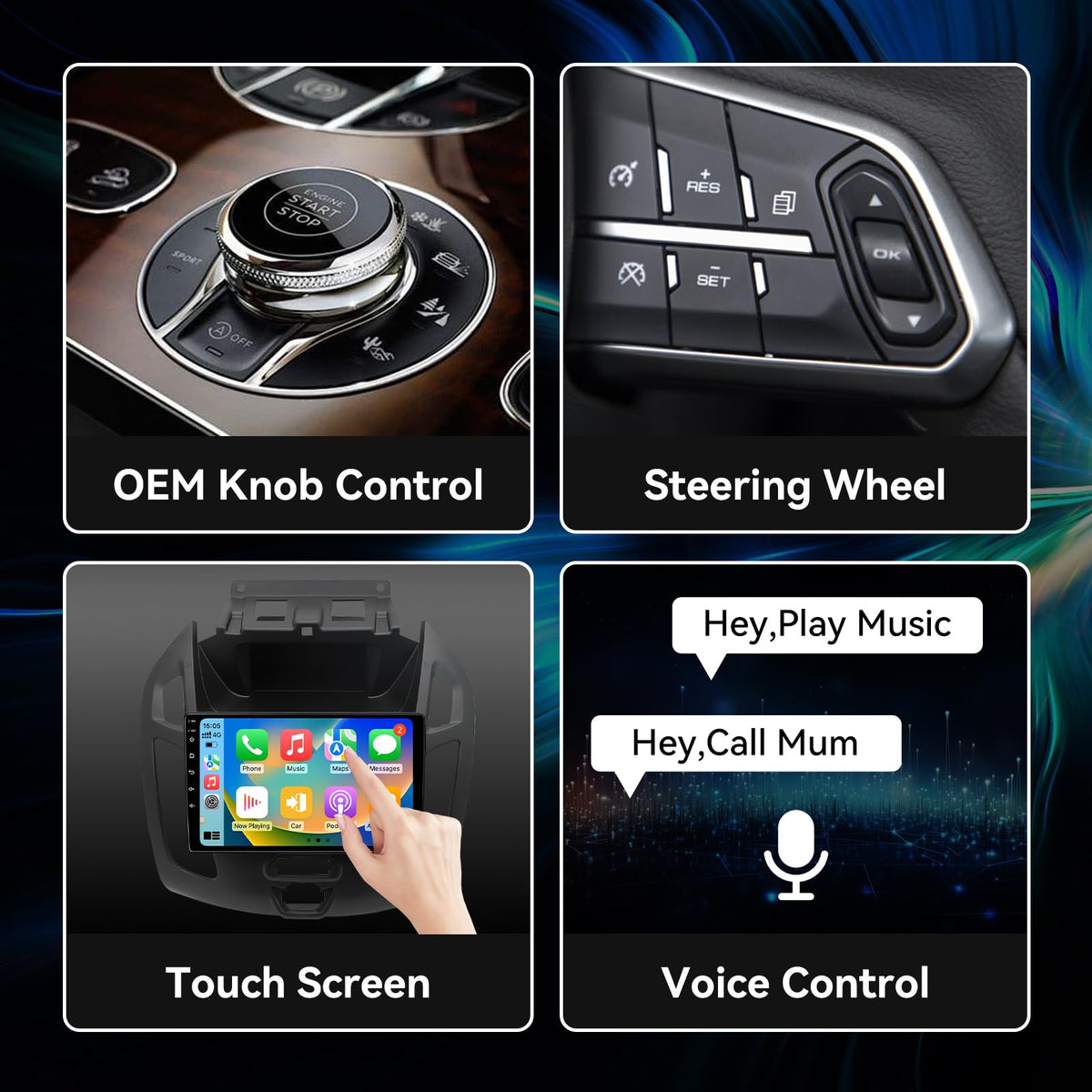 Car Radio Compatible with Ford Transit Connect 2014-2018, Wireless CarPlay