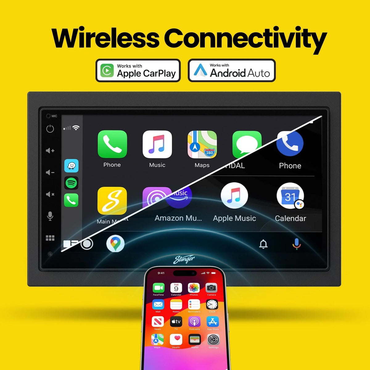 Stinger 6.8" Wireless Apple CarPlay Radio for Dodge RAM (2006-2008) Trucks