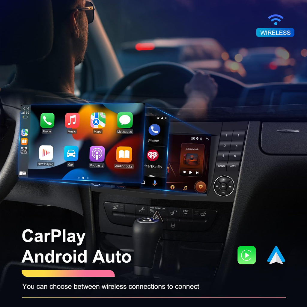 7 Inch Android Car Radio with GPS Navigation + HD Car Reversing Camera Replacement for Mercedes Benz C E Class W203 E W211 CLS Class W219 CLK W209 SL R230 R171 C219 S203 S21 B200 A160 GLS300 S203